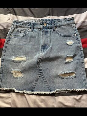 Light Blue Volcom Denim Mini Skirt
